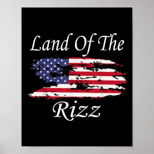 Land Of The Rizz Roligt Patriotiskt Trump 4:e Juli Poster