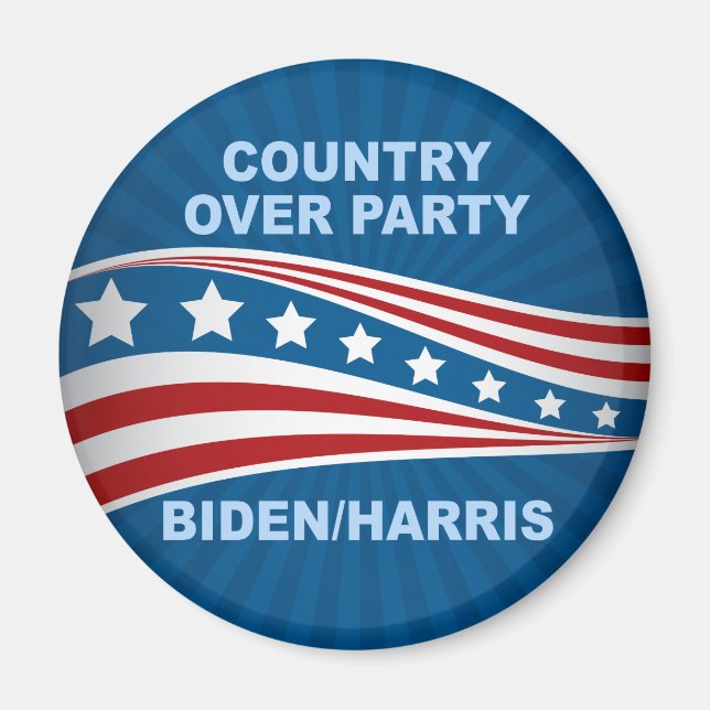 Land över Party Biden Harris 2024 Val Magnet (Framsidan)