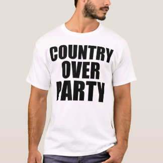 Land över Party (svart text) T Shirt