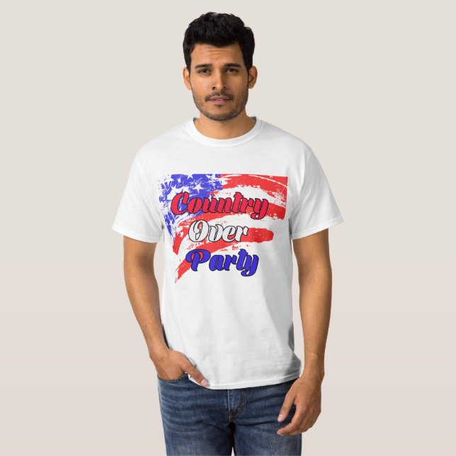Land över partyet tee shirt (Hel framsida)