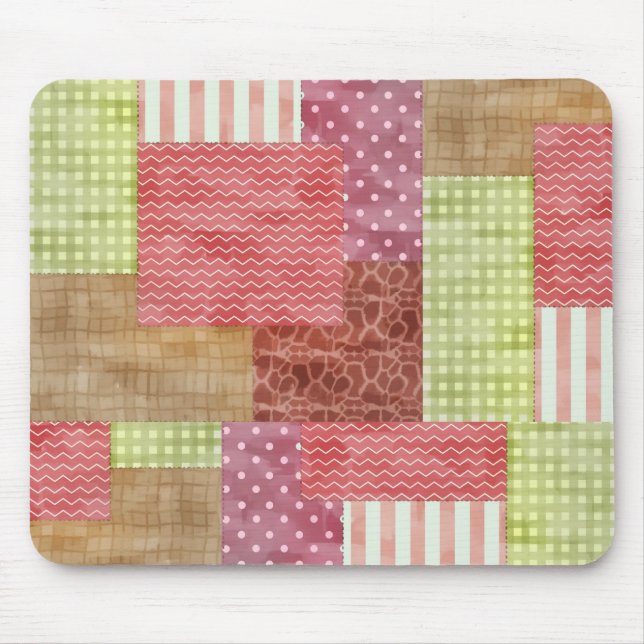Land Patchwork Chic Mönster Quiltblock Musmatta (Framsidan)