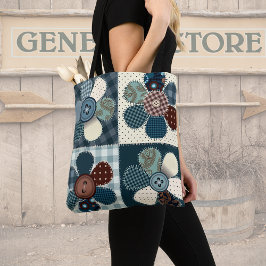 Land Patchwork Flowers Tygkasse