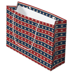 Land patriotiska stjärnor rand Large Gift-bag