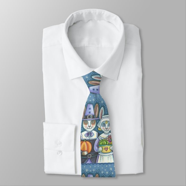 LAND PILGRIMS, THANKSGIVING KANINS NECK TIE SLIPS (Bunden)