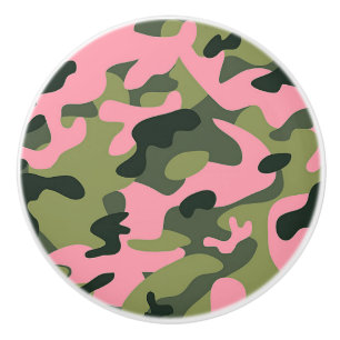 Land Pink Grön Armé Kamouflage Mönster Knopp