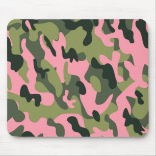 Land Pink Grön Armé Kamouflage Mönster Musmatta
