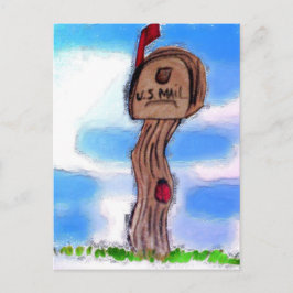 land postlåda vykort