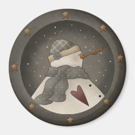 Land Primitive Snögubbe Magnet