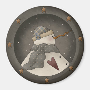 Land Primitive Snögubbe Magnet