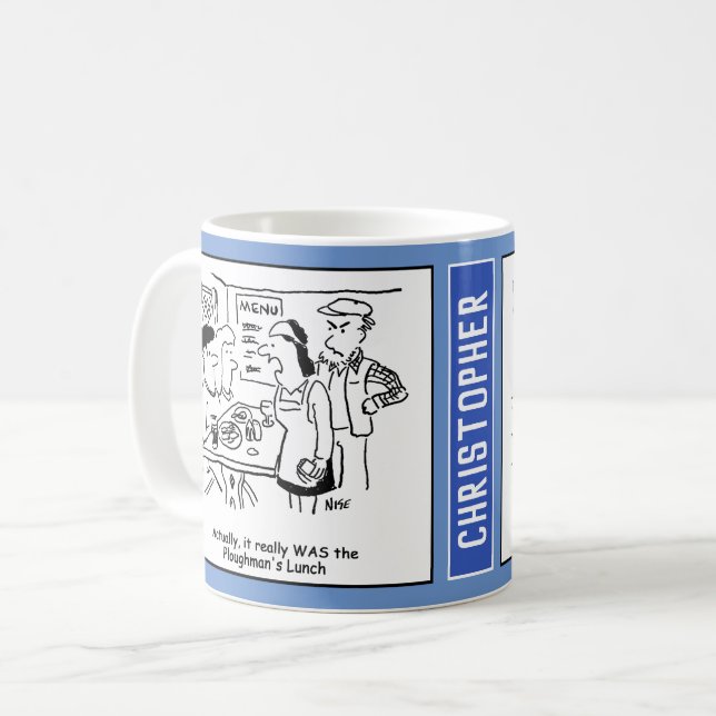 Land Pub med Plowmans lunch. Kaffemugg (Framsida vänster)