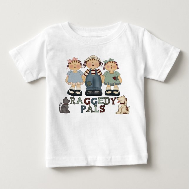 Land Raggedy Ann och Andy Pals Småbarn Shirt T Shirt (Framsida)