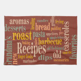 Land Recipe Ord Burnt Umber Kökshandduk