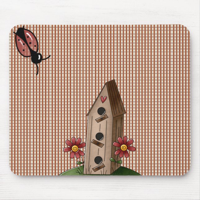 Land Red Gingham Checks Musmatta (Framsidan)