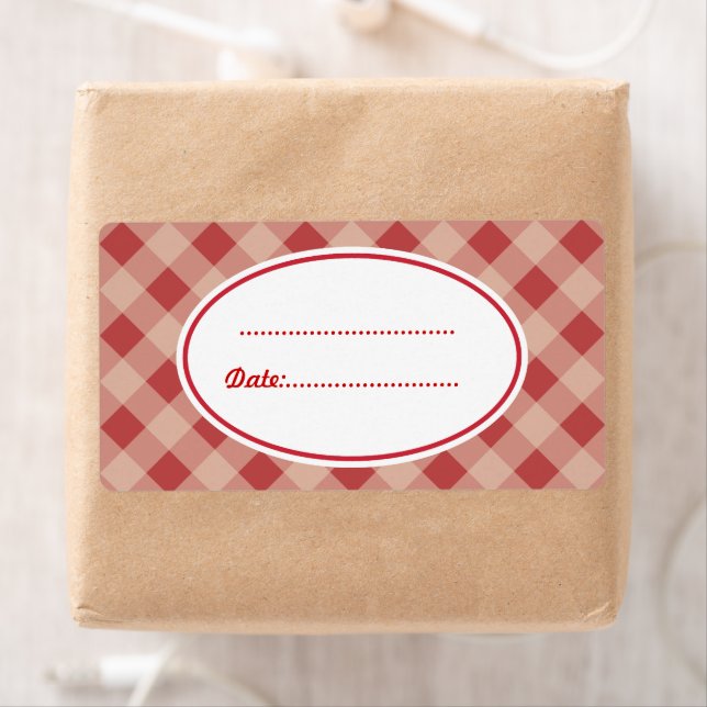 Land Red Kitchen Baking Gift Märkre Labels Fraktsedel (Insitu)