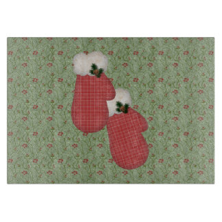 Land Red Mittens Glass Clearboard