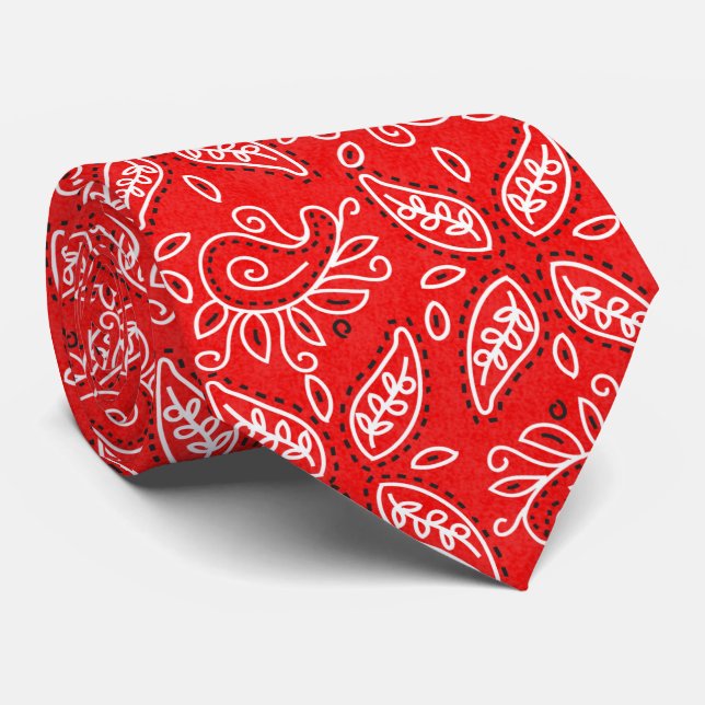 Land Red Paisley mönster tie Slips (Rullad)