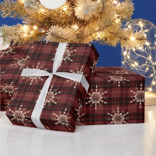 Land Red Play-julen i Snöflingor Presentpapper (Helgdagar)