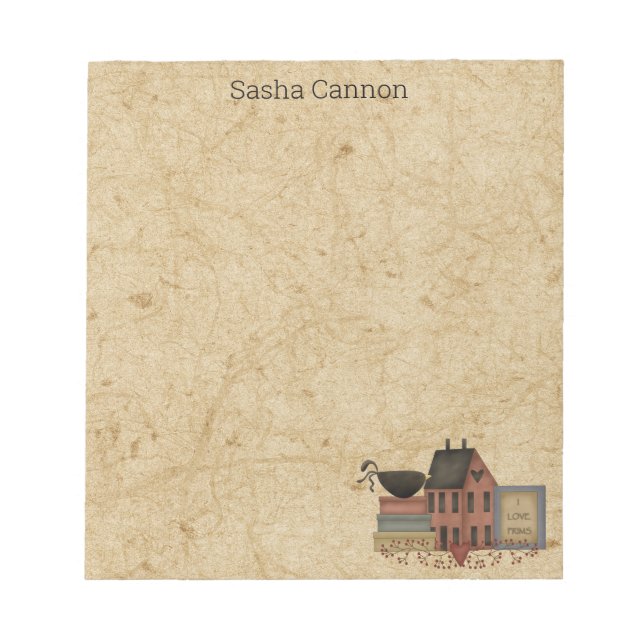 Land Red Saltbox, Black Kråka, I Kärlek Prims Anteckningsblock (Framsida)