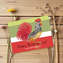 Land Red Tupp Watercolor Illustration Helg Vykort