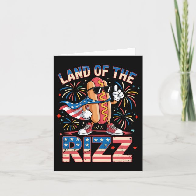 Land Rizz Hotdog 4:e juli Amerika Kort (Framsida)
