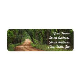 Land Road Background Returadress Sticker Returadress Etikett