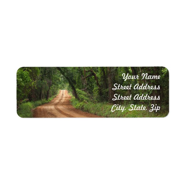 Land Road Background Returadress Sticker Returadress Etikett (Framsidan)