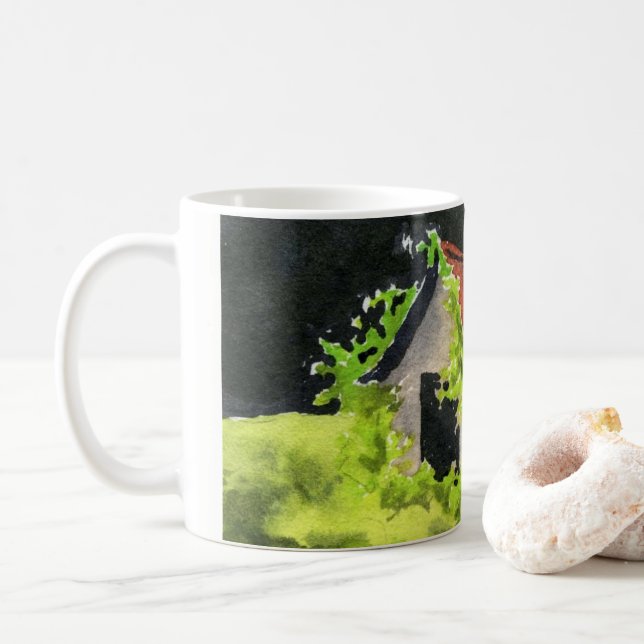 Land Road Mugg - stor gammal ladugård fält (Med munk)