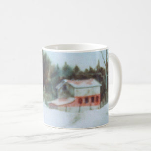Land Road Mugg - stor rödladugård snö