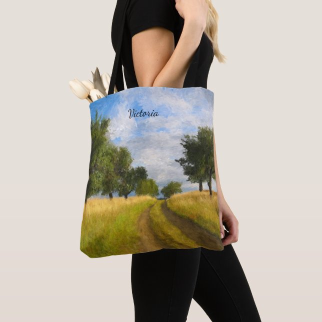 Land Road Painting Personlig Tygkasse (Närbild)