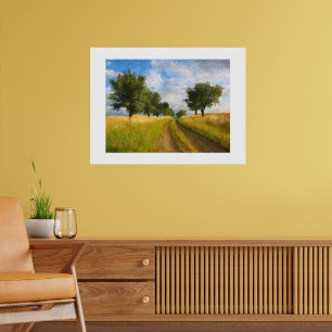 Land Road Painting Poster