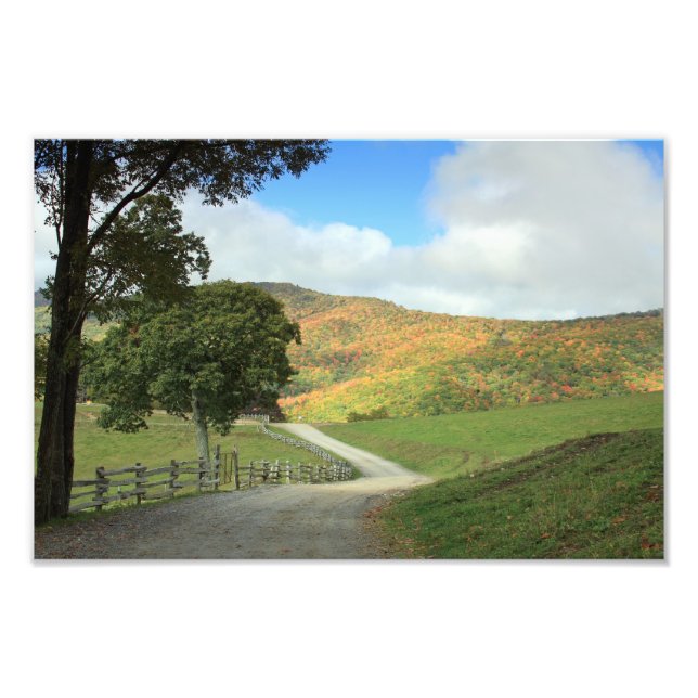 Land Road Print Fototryck (Framsidan)