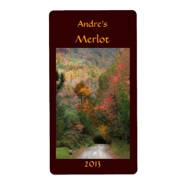 Land Road Vin-etikett Fraktsedel (Framsidan)