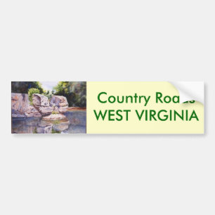 Land Roads Bumper Sticker Bildekal