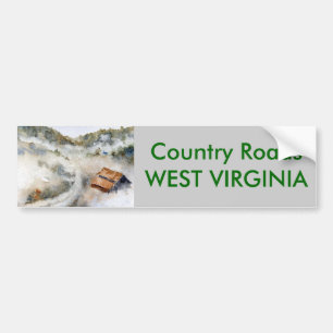 Land Roads Bumper Sticker Bildekal