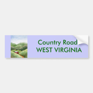 Land Roads Bumper Sticker Bildekal