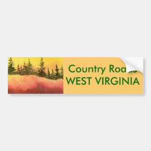 Land Roads Bumper Sticker Bildekal