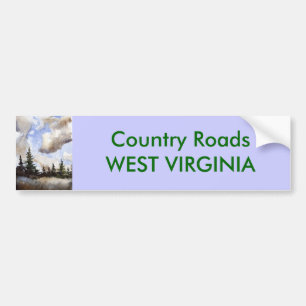 Land Roads Bumper Sticker Bildekal