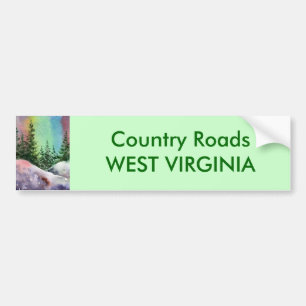 Land Roads Bumper Sticker Bildekal