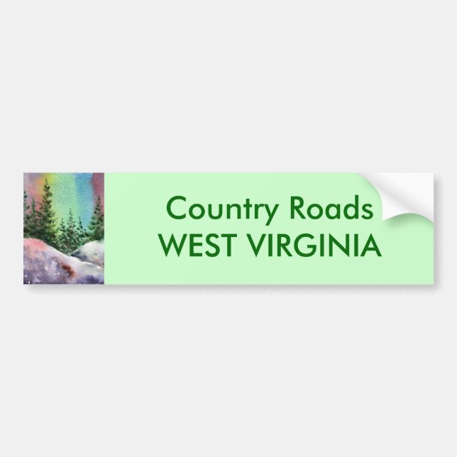 Land Roads Bumper Sticker Bildekal (Framsidan)