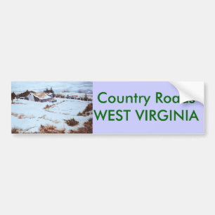 Land Roads Bumper Sticker Bildekal