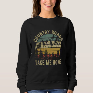 Land Roads ta mig hem Cowboy Westerna Virginia T Shirt