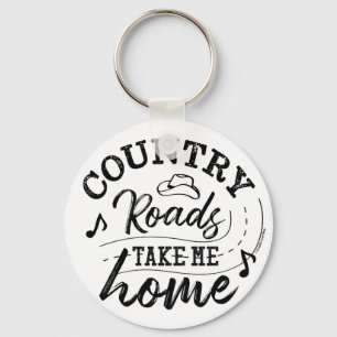 Land Roads ta mig hem - GraphicLoveShop Nyckelring