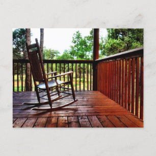 Land Rocking-stol på porch Postcard Vykort