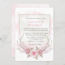 Land Rosa Grått Peony Hjort Antlers Bröllop