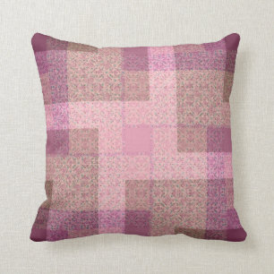 Land Rosa Patchwork Mönster Cushion / Pillow Kudde