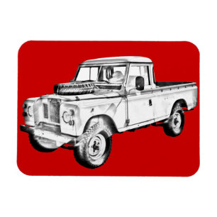 Land Rover 1971 väljer upp lastbilillustrationen Magnet