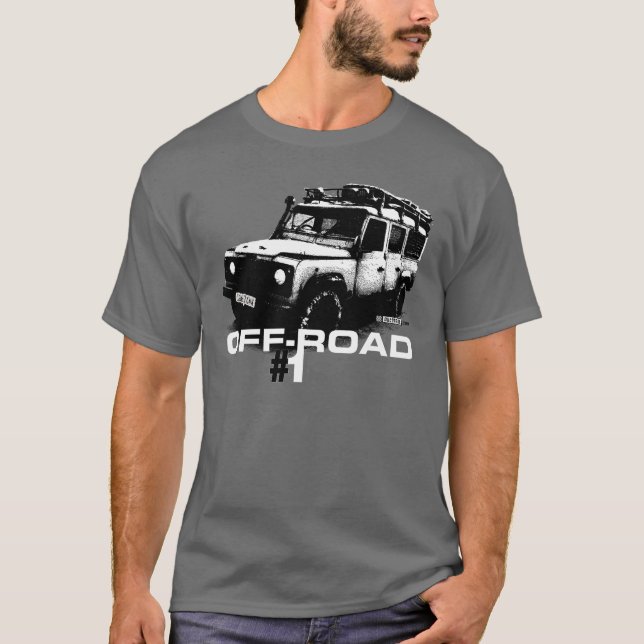 Land Rover försvarareillustration T-shirt (Framsida)