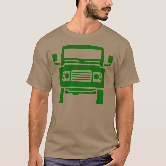 Land Rover illustration (grönt) T-shirt (Framsida)