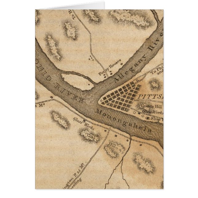 Land-rundan i Pittsburg Hälsningskort (Framsidan)