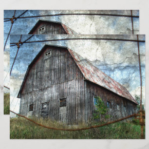 Land Rustic Barn Vintage Struktur Decoupage